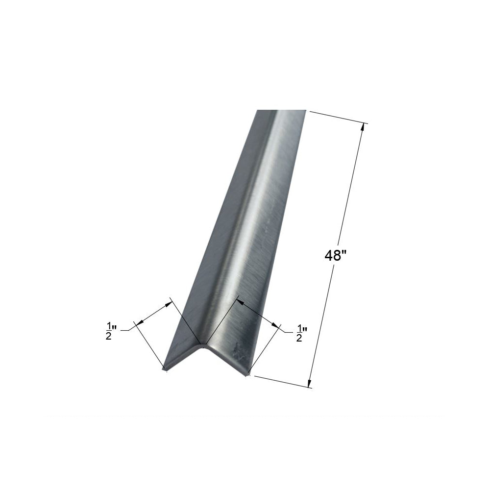 Brushed 304 Stainless Steel Corner Guards, 16ga, 48in Long