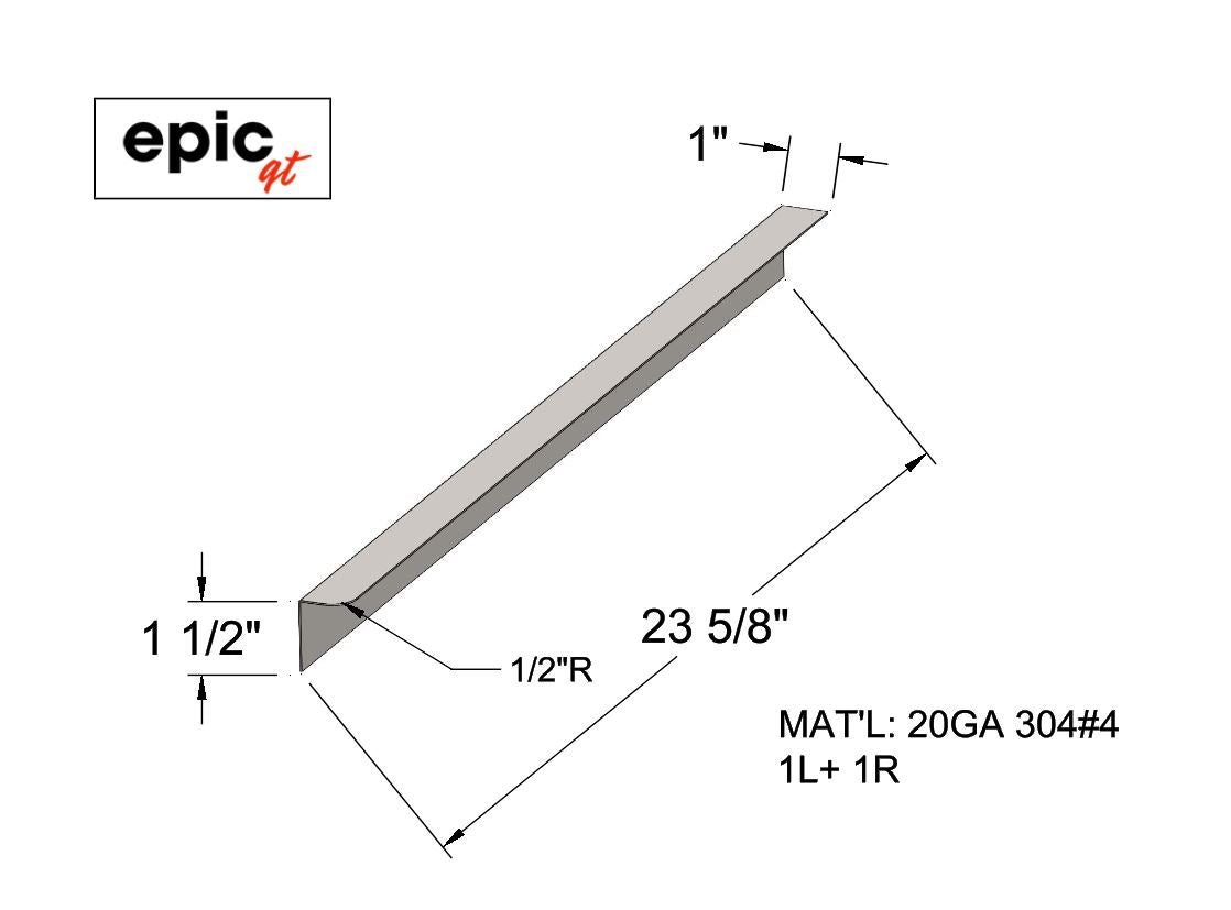 Custom Stainless Steel Butcher Block Counter Top Trim