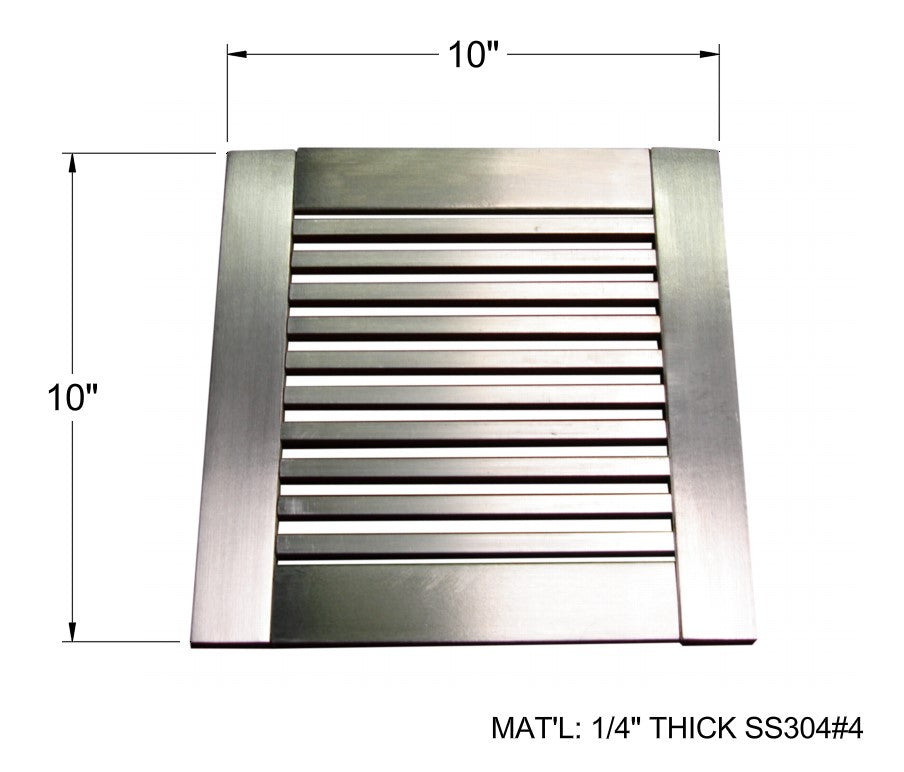 Custom Brushed Grade 304 Stainless Steel Venting Panel for Outdoor Kitchen