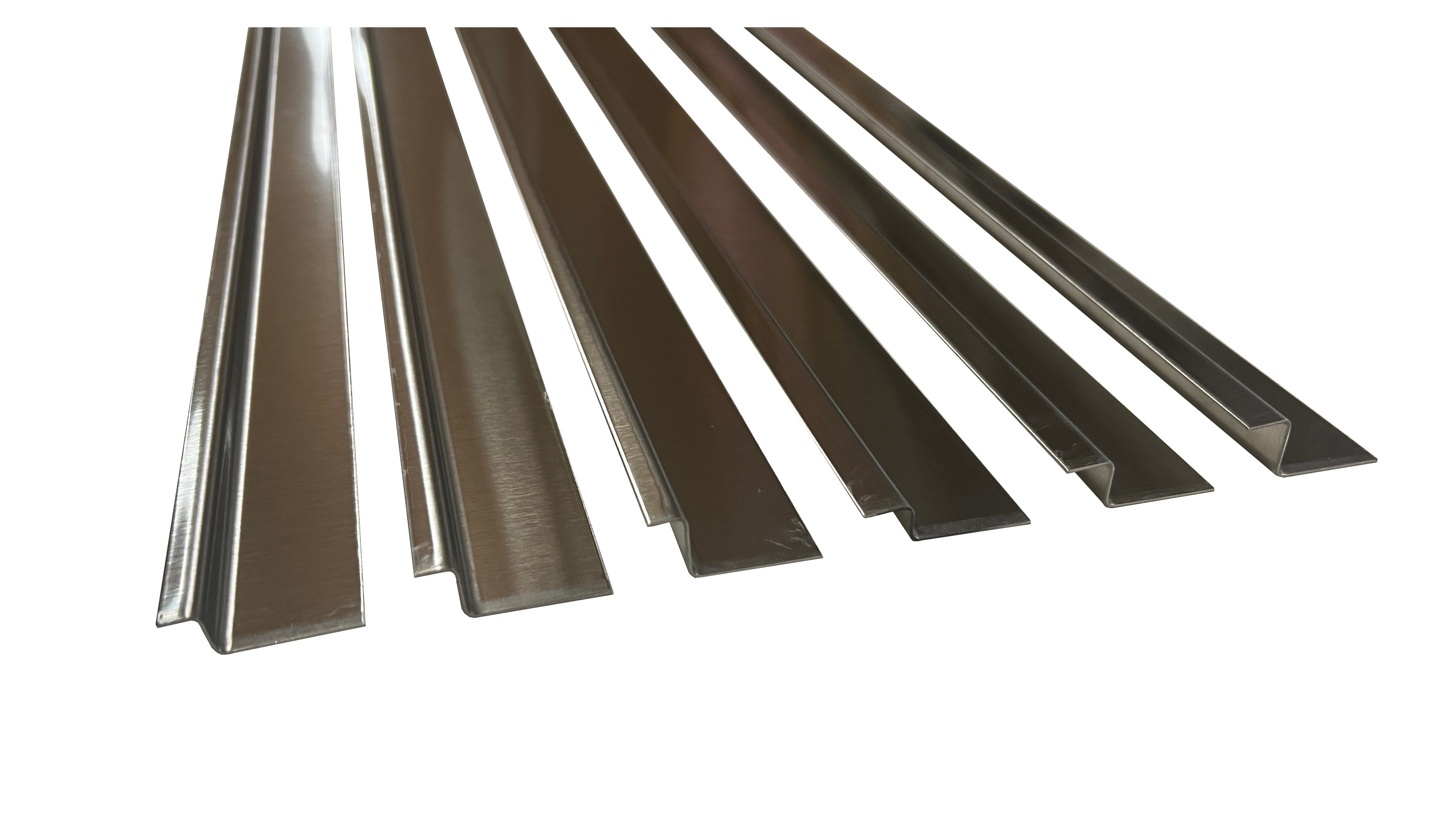 Z Form Trim for Sheet Perimeter Hold Down (20ga Brushed Grade 304 Stainless Steel)