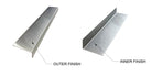 Brushed Grade 304 Stainless Steel Universal Gap Filler Finishing Angle Trim Kit Elements, 30in Long