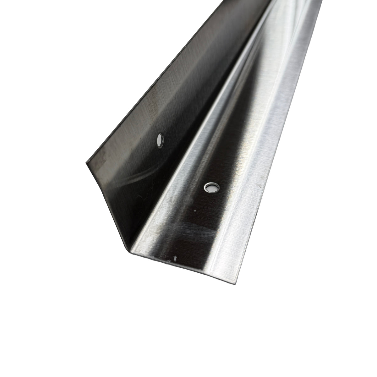 304 Stainless Steel Panel Retainer Trim – 90° Inside Corner, 18 Gauge, 2 × 2 × 48 Inch