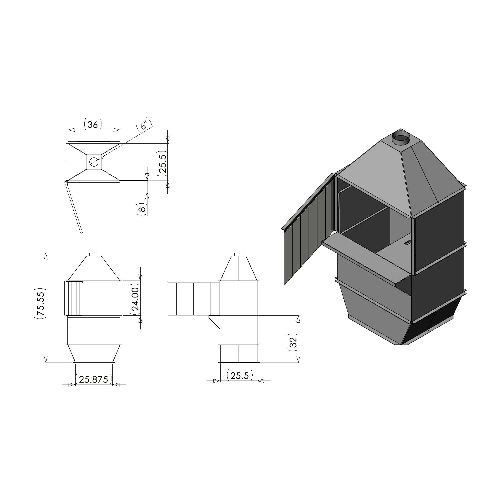 Design and Build | Custom Stainless Steel Powder Blender Loading Booth